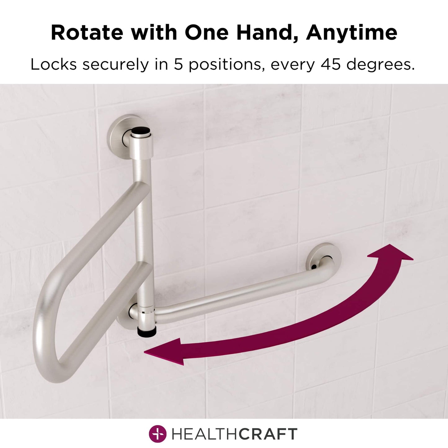 DependaBar™ Pivoting Grab Bar 16″